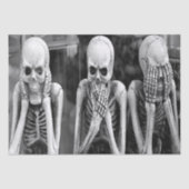 Beängstigendes Funny Skeletts Halloween-Tissue Pap Seidenpapier (Vorderseite)