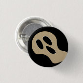 Beängstigendes Geistergesicht Halloween Button (Vorne & Hinten)