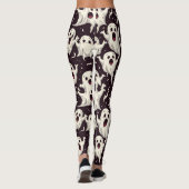 Beängstigendes Geistermuster für Halloween-Nacht Leggings (Rückseite)
