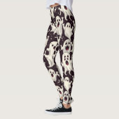 Beängstigendes Geistermuster für Halloween-Nacht Leggings (Links)