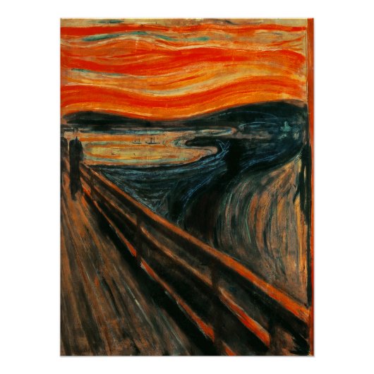 Beängstigendes Gemälde Funny Halloween Selfie Hint Poster (Vorderseite)