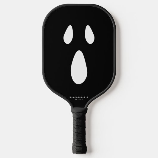 Beängstigendes Gesicht Boo Ghost Funny Stilvolles  Pickleball Schläger (Vorderseite)