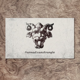 Beängstigendes Gesicht mit Hörnern Visitenkarte