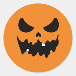 Beängstigendes Gesicht Runder Aufkleber