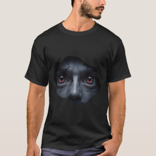 Beängstigendes Gesichtspeeking - Funny Stomach Ill T-Shirt