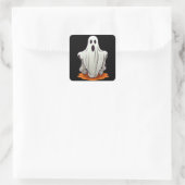 Beängstigendes Ghost Quadratischer Aufkleber (Tasche)