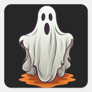 Beängstigendes Ghost Quadratischer Aufkleber
