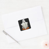 Beängstigendes Ghost Quadratischer Aufkleber (Umschlag)
