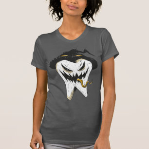 Beängstigendes Ghoulish-Zelt in Hexenhutenhut Hall T-Shirt