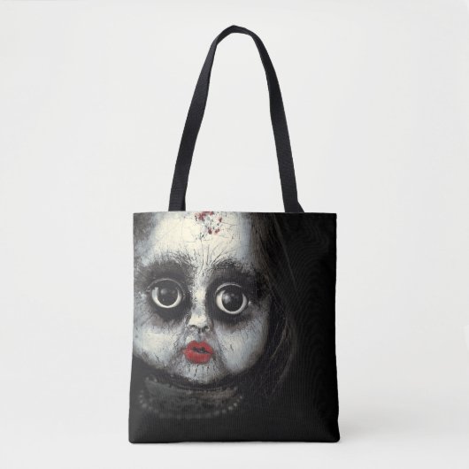 Beängstigendes Goth Porcelain Puppenstück Hallowee Tasche (Vorderseite)