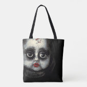 Beängstigendes Goth Porcelain Puppenstück Hallowee Tasche (Rückseite)