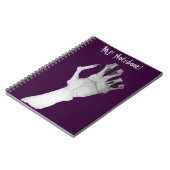 Beängstigendes grauenhaftes Monster mit knarrer Ha Notizblock (Linke Seite)