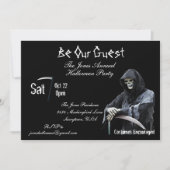 Beängstigendes Grim Sensenmann Death Halloween-Par Einladung (Vorderseite)