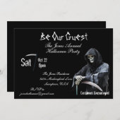 Beängstigendes Grim Sensenmann Death Halloween-Par Einladung (Vorne/Hinten)