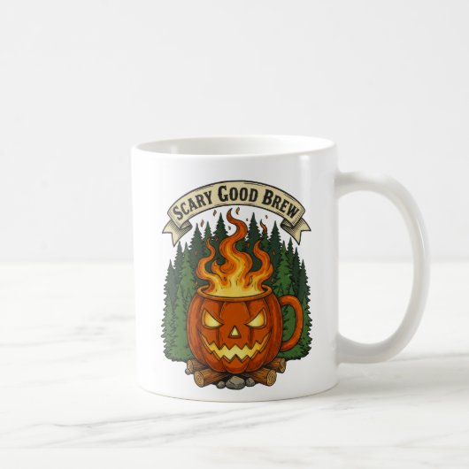Beängstigendes gutes Brew Pumpkin Tasse Halloween (Rechts)