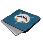 Beängstigendes Hai-Gesicht Laptopschutzhülle (Vorne Knopf)