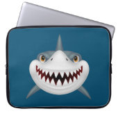 Beängstigendes Hai-Gesicht Laptopschutzhülle (Vorderseite)