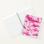 Beängstigendes Hai Muster Name Rosa Kinder Notizblock (Innenseite)