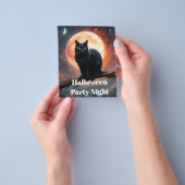 Beängstigendes Halloween Black Cat Moonlight, Flyer (Gruppe)