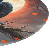 Beängstigendes Halloween Black Cat Moonlight, Schneidebrett (Ecke)