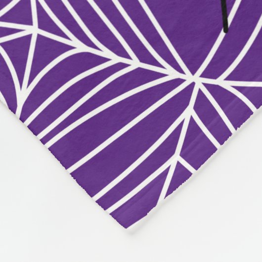 Beängstigendes Halloween Black-Widow-Webmuster Fleecedecke (Ecke)