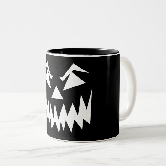 Beängstigendes Halloween Black Zweifarbige Tasse (VorderseiteRechts)