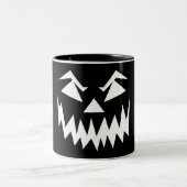 Beängstigendes Halloween Black Zweifarbige Tasse (Mittel)