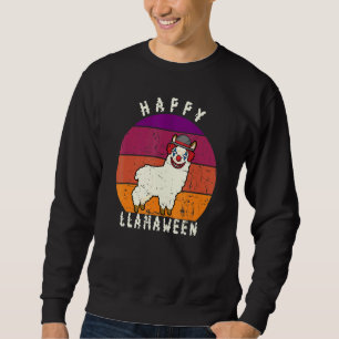 Beängstigendes Halloween Clown Llama Pun Happy Lla Sweatshirt