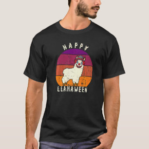 Beängstigendes Halloween Clown Llama Pun Happy Lla T-Shirt