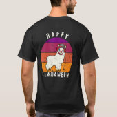 Beängstigendes Halloween Clown Llama Pun Happy Lla T-Shirt (Rückseite)