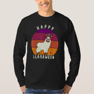 Beängstigendes Halloween Clown Llama Pun Happy Lla T-Shirt