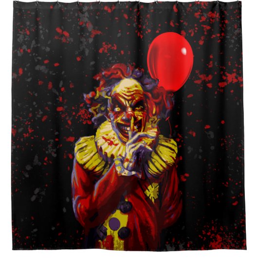 Beängstigendes Halloween Clowncostume-Party Duschvorhang (Vorderseite)