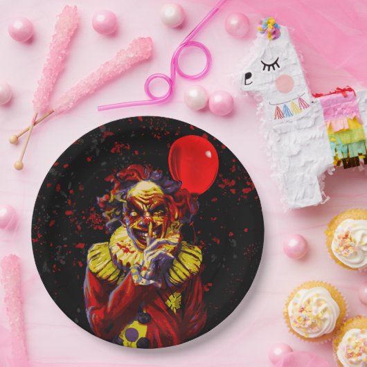 Beängstigendes Halloween Clowncostume-Party Pappteller (Party)