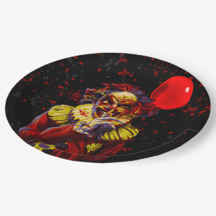 Beängstigendes Halloween Clowncostume-Party Pappteller