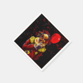 Beängstigendes Halloween Clowncostume-Party Serviette (Ecke)