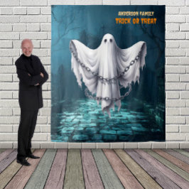 Beängstigendes Halloween-Friedhof Wandteppich