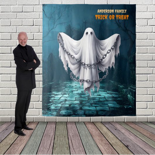 Beängstigendes Halloween-Friedhof Wandteppich