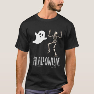Beängstigendes Halloween-Geist und lustiges Skelet T-Shirt