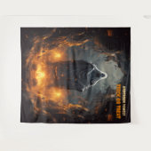 Beängstigendes Halloween-Geisterhang Wandteppich (Vorderseite (Horizontal))