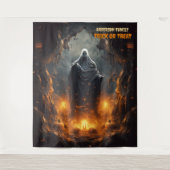 Beängstigendes Halloween-Geisterhang Wandteppich (Vorderseite)