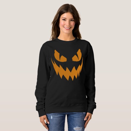 Beängstigendes Halloween-Gesicht Sweatshirt (Vorne ganz)