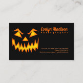 Beängstigendes Halloween-Gesicht y567 Visitenkarte (Rückseite)