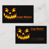 Beängstigendes Halloween-Gesicht y567 Visitenkarte (Vorne/Hinten)