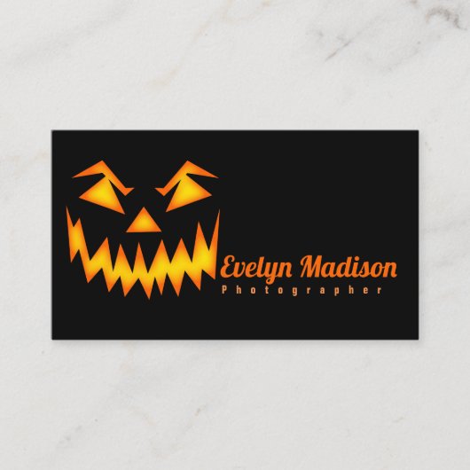 Beängstigendes Halloween-Gesicht y567 Visitenkarte (Vorderseite)