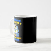 Beängstigendes Halloween-Ghost-Down-Syndrom Kaffeetasse (Vorderseite Links)