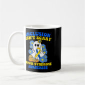 Beängstigendes Halloween-Ghost-Down-Syndrom Kaffeetasse (Links)