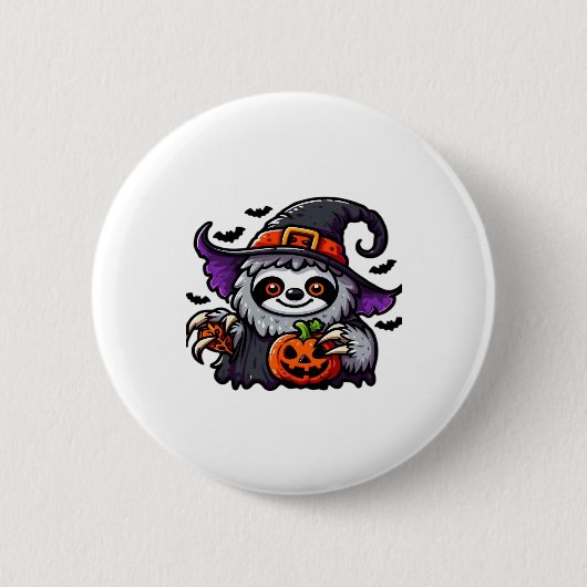 Beängstigendes Halloween-Hexenhut-Kostüm-Spooky-Me Button (Vorderseite)