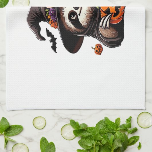 Beängstigendes Halloween-Hexenhut-Kostüm-Spooky-Me Geschirrtuch (Gefaltet)