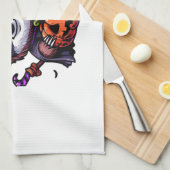 Beängstigendes Halloween-Hexenhut-Kostüm-Spooky-Me Geschirrtuch (Viertel Falte)