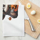 Beängstigendes Halloween-Hexenhut-Kostüm-Spooky-Me Geschirrtuch (Viertel Falte)